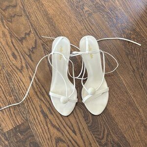 Elegant White Strappy Sandals